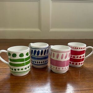 Set of 4 Kate Spade Lenox All in Good Taste Stacking Mug Set